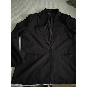 PRETTYGARDEN Black Blazer Jacket Long Sleeve Business Office Career